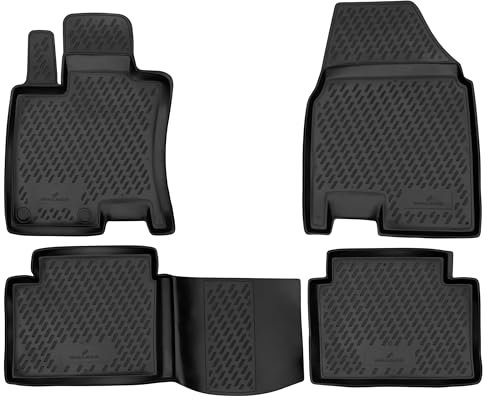 WALSER XTR Gummi Fussmatten Auto für Nissan Qashqai +2 I verlängerte Version 12/2006-04/2014, 100% passgenaue Auto Fußmatten, robuste Universal Fußmatte Auto, Gummimatten Auto