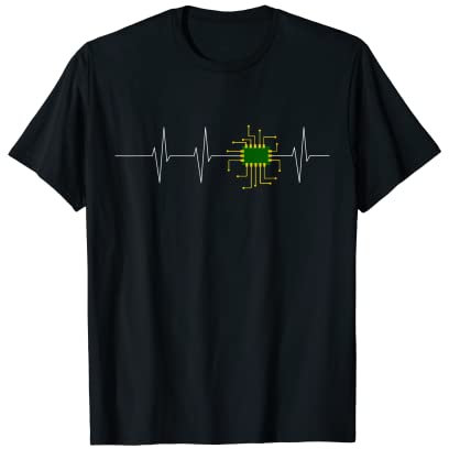 CPU Chip Herzschlag Heart Beat T-Shirt