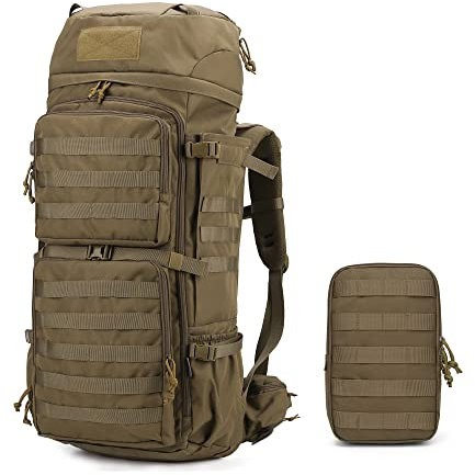 Mardingtop 75L Taktischer Rucksack Trekkingrucksack mit Regenhülle,Zubehör Pouch Wanderrucksack Großen Kapazität Backpack Outdoor Rucksack für Trekking,Wandern und Camping