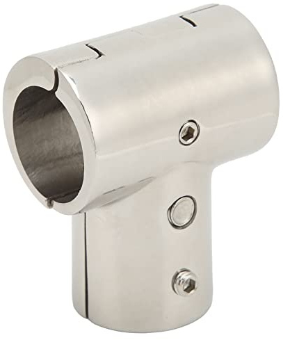 Entatial Tee Pipe Fittings, Heavy Duty Stainless Steel 90 Degree Stable Handrail Clamp for 25mm/1inch Pipe