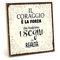 TypeStoff Holzschild mit Aphorismus - Mut - Vintage-Stil mit Zitat, geeignet als Geschenkartikel und Dekoration zum Thema Motivation, Träume und Realität - HS-00813-IT