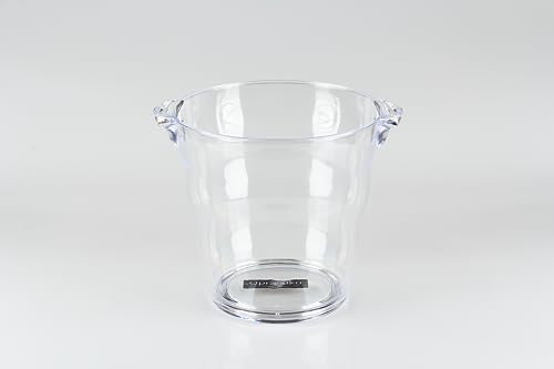 Qpractiko - Cubitera de Hielo Sanabria 4L | Diseño Ergonómico con Asa | Versátil y Reutilizable | Ideal para Enfriar Bebidas | Transparente, 25 x 20 x 19 cm, Plástico