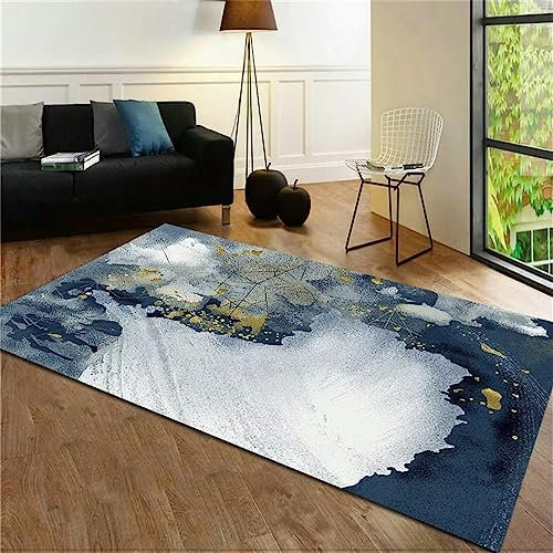 RUGMRZ Teppich Jugendzimmer Langlebig und schmutzabweisend Kamin deko Wohnzimmer Teppich blau Zimmer deko flurläufer rutschfest Teppich jugendzimmer landhausstil deko200x250CM