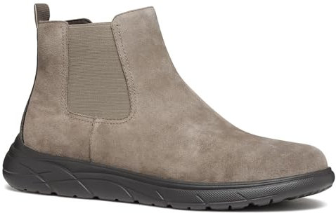 Geox U Portello A, Stivale alla Caviglia Uomo, Grigio Tortora, 42 EU