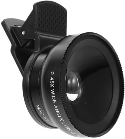 jojofuny Mobile Phone Lens 37Mm 0.45X Wide Angle & Macro Dual-Use Clip-on Lens for Smartphones Tablets Uv Protection Convenient Photography Attachment