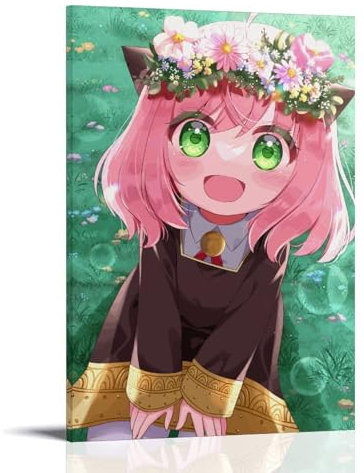 INEOUT Cute Anya Forger Spy X Family Anime Poster Dekorative Malerei Leinwand Wandkunst Wohnzimmer Poster Schlafzimmer Malerei,Wandkunst Bilddruck Moderne Familienzimmer Dekor 20x30inch(50x75cm)