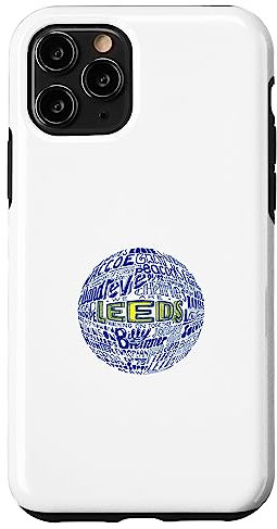 iPhone 11 Pro Leeds United blue typography football Case