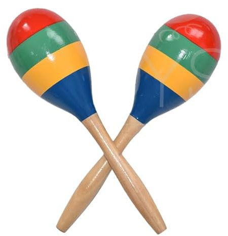 Cobo Regalo, S.L PAR MARACAS DE MADERA MULTICOLOR - Talla Única