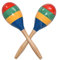 Cobo Regalo, S.L PAR MARACAS DE MADERA MULTICOLOR - Talla Única
