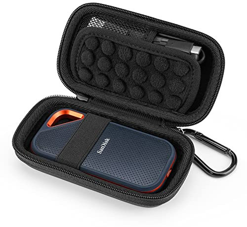 Estuche para SanDisk Extreme Pro/SanDisk Extreme de 500GB 1TB 2TB 4TB, Crucial X8 Portable SSD Funda,Caja Disco,Duro Rígida, Viaje Almacenamiento