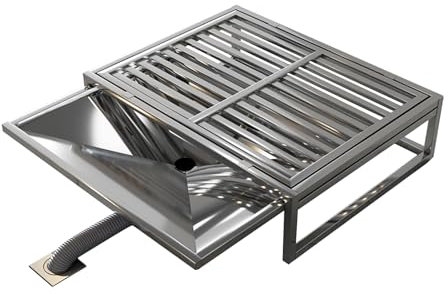 Inodoro de acero inoxidable para perros para interiores y exteriores, Bandeja para orinal para perro, Caja de Arena(125X75cm/49.2X29.5in)