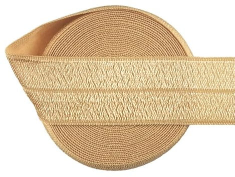 Generic Nine Looms Picot Loop Elastic Band for Sewing 5 Yard 1 25mm Old Gold Roll Spool Decorative Frilly Lace Stretchy Ribbon for Lingerie Underwear Sewing Trim (5Y Old Gold)