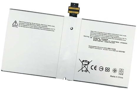 Trconelectron Ersatz G3HTA027H Tablet 7.5V, 5087mAh Akku Kompatibel mit Surface Pro 4 1724 12.3 Inch G3HTA027H DYNR01