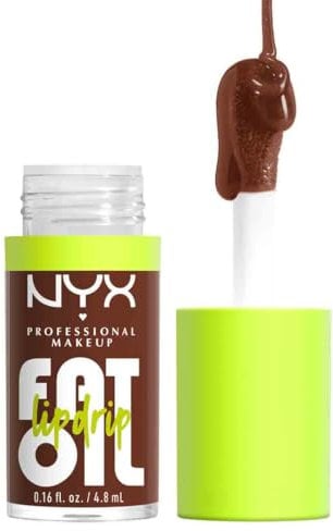Nyx Professional Makeup Feuchtigkeitsspendender Lipgloss, Intensiver Glanz und bis zu 12 Stunden Pflege, Mit dickem Applikator, Nährenden Öle, Fat Oil Lip Drip, Farbe: Livin' the Cream, 1 Stück