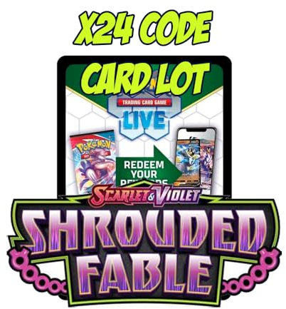 Pokemon Shrouded Fable Code Cards x24 Lot – Redeamable/Unused