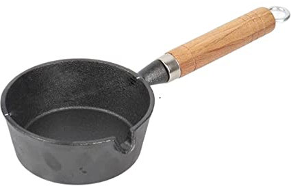 OQHAIR Sartén de Aceite Caliente de Olla de Vidrio, Salpicaduras de Aceite, Mini sartén de Hierro Fundido, sartén, sartén de Aceite, Olla Profunda de Hierro Fundido