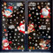 Joogee 123 Piezas Pegatinas de Navidad - 9 Hojas de Decoraciones para Ventanas, Adhesivos de PVC Estático para Fiesta de Invierno, Copos de Nieve