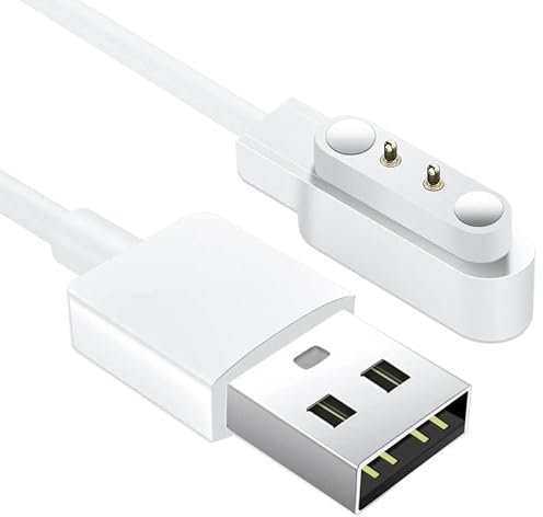 AXFEE Magnetisches Ladegerät Kompatibel für Xiaomi-Armband, USB Ladekabel Kabel, Tragbare Magnetische Ladestation Ladekabel kompatibel mit YAMA SW022, AGPTE LW11, Ticwatch GTX, LS05 (2 Stift 4mm)