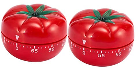 MAGICLULU 2St Backtimer für zu Hause Kinder-Timer Zeitmanagement-Tool Cartoon- stabilisiert den Sport-Uhr Tomaten-Countdown- Pop Cartoon-Tomaten- Küchenuhr Plastik