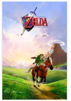 HACERR Poster The Legend of Zelda Ocarina of Time, Leinwand-Poster, Schlafzimmer, Dekoration, Landschaft, Büro, Raumdekoration, Geschenk, 20 x 30 cm