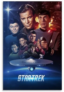 KUYADSHEC Sci-Fi-Film-Poster, Star Trek, Poster und Drucke, Leinwand, Wandkunst, Poster, 30 x 45 cm, ungerahmt