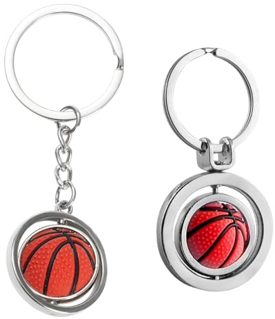 WUFGWBD 2 Pieces Of Basketball Keychains, Creative Personalized Keychains, Boys’ Metal Keychains, Key Pendants, Small Gifts For Basketball Fans