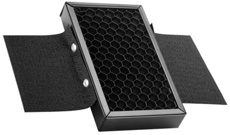 VALICLUD Blitzlicht Spotfilter Honigwabenreflektor mit Schnellverschluss Langlebiges Wabengitter für Aufsteckblitz Einfacher Anbau durch Klettband Verbesserte Lichtmodellierung für