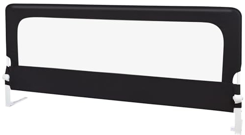 HUOLE Bettgitter klappbar, Bettschutzgitter mit Verstellbarer Gurte, EIN-klick-Faltung, Rausfallschutz Bett 180° faltbar für Boxspringbett, Elternbett, Kinderbett-200 * 70 * 26 cm – schwarz
