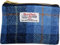 Vagabond Bags Harris Tweed Blue Check Cosmetic Bag Kulturtasche, 16 cm, Blau (Mid Blue)