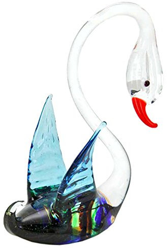 Glass Of Venice Cygne en Verre rayé