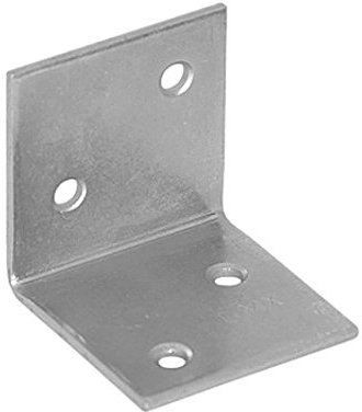 DMX - Schwerlast Winkelverbinder Breitwinkel Lochwinkel Bauwinkel Holzverbinder Balkenwinkel Klammern Möbelverbinder Montagewinkel Verzinkt - KSO - Silber, 30x30x30x1,5 (50 Stk./Verp.)