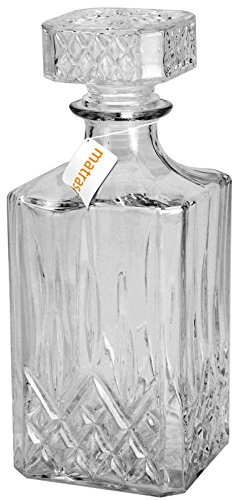 matrasa Whiskey Karaffe 0,95 L - Glasflasche für Whisky Cognac oder Selbstgemachtes Likör