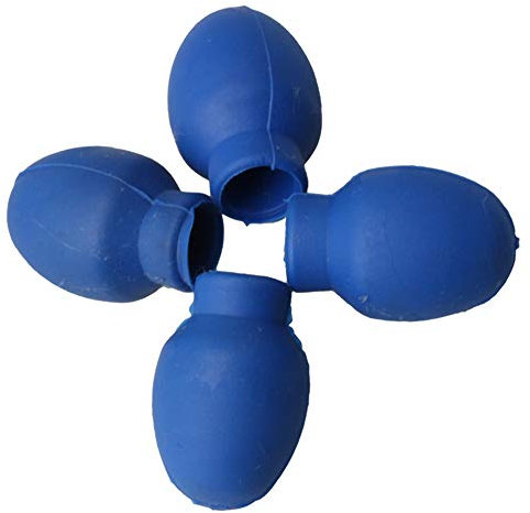 BQLZR 2 cm Länge 1,3 cm Durchmesser Blau Gummi Drum Zubehör Drumstick Silent Tips Drum Mallet Ersatzspitzen Abdeckung 4 Stück