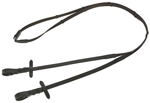 Kerbl 3222118 Antislip Gummizügel schwarz/braun, Full, 15 mm