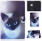 Aswant Huawei Matepad T10/Matepad T10s - Funda de piel sintética tipo cartera con función atril para Huawei Matepad T 10 de 9,7 pulgadas y Huawei Matepad T 10s, diseño de gato negro