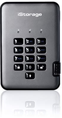 iStorage diskAshur PRO2 SSD 16TB - Secure Solid State Drive - FIPS Level 3 certified - Password protected - Dust/Water-Resistant - Hardware encryption