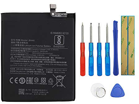 Swark Batterie BN46 compatible avec Redmi Note 8, Redmi Note 8T et Redmi 7 avec outils