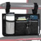 HSGEZUOQI Wheelchair Side Bag, Armrest Storage Pouch with Cup Holder and Reflective Strip for Wheelchairs, Walkers or Rollators (Black)