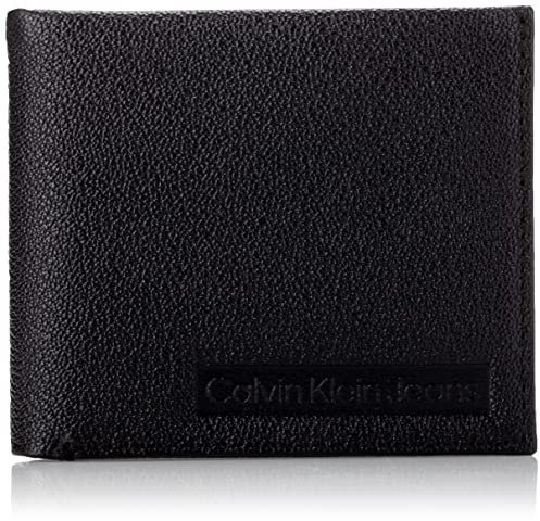Calvin Klein Jeans Herren LOGO EMBOSS BILLFOLD Reisezubehör- Dreifachgefaltete Brieftasche, Schwarz, Einheitsgröße