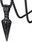 FaithHeart schwarz Odins Gungnir Rune SpeerkopAnhänger mit Valknut Punk Skandinavische Halskette mit Pfeilspitze Anhänger Retro Odin gungnir Rune anhänger für Geburtstag Weihnachten