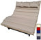 XXL Auflage mit 3 Kopfkissen für Waldsofa Traumliege Sonnenliege Relaxliege Gartenliege Himmelsliege Wellnessliege Saunaliege (Creme, Standard XXL)