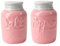 Salière et poivrière en céramique Rose