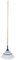 KADAX Rechen aus Stahl, Harke mit langem Stiel aus Holz, einstellbare Drahtharke, Laubbesen mit breitem Kopf, Grasrechen, Laubrechen (Draht, Blau)