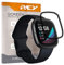 REY [Lot de 2] Verre Trempé 3D pour Fitbit Sense- Fitbit Versa 3, Noir, Protecteur d'écran qualité supérieure, Protection Complète, 3D, 4D, 5D
