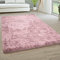 Paco Home Hochflor Teppich Wohnzimmer rutschfest Fellteppich Shaggy Flauschig Weich Modern Kunstfell Fell Imitat Einfarbig, Grösse:160x220 cm, Farbe:Alt-Rosa