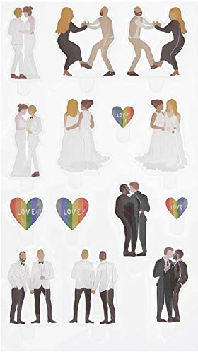 Rico Design Gel Sticker FIGURICO Aufkleber PVC Material selbstklebend ganzjährig geeignet Hochzeit Modern