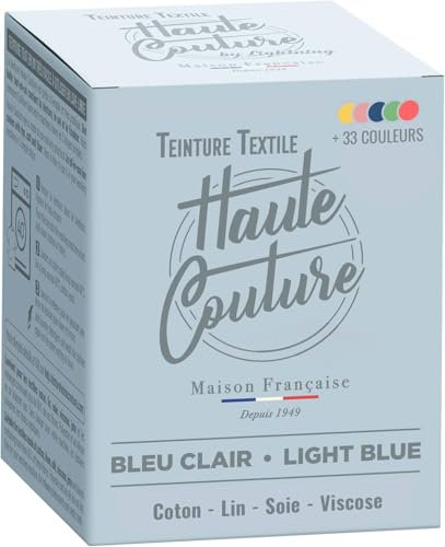 Haute Couture Blau Textilfarbe – 350g – Hellblau - Alles-in-Einem – Fertig zur Anwendung für Kleidung und Stoffe