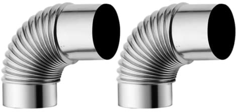Ofenrohre, Kamino Flam Bogenknie, 90° Winkelrohr, Ofenrohr Aus Edelstahl, 90 Grad Verlängerung Kaminrohre 60mm Durchmesser Abgasrohr, Bogen 90° Ofenrohre Für Kaminöfen, Für Outdoor Camping Holzofen