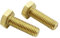 MACHSWON 10PCS Hex Head Screw Bolts M8*35mm Brass Outer Hexagon Screw Hex Tap Bolts Thread External Hexagon Screws