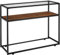 TecTake® Mueble Recibidor Estilo Industrial, Consola Auxiliar con 2 Estantes, Tablero de Cristal, Estructura de Acero, Madera Aglomerada, Mueble Entrada - Madera Industrial Oscura, Rústica